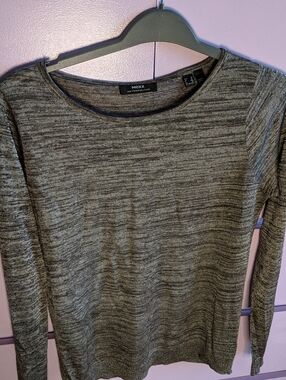 Mexx Gray Heathered Long Sleeve Knit Top